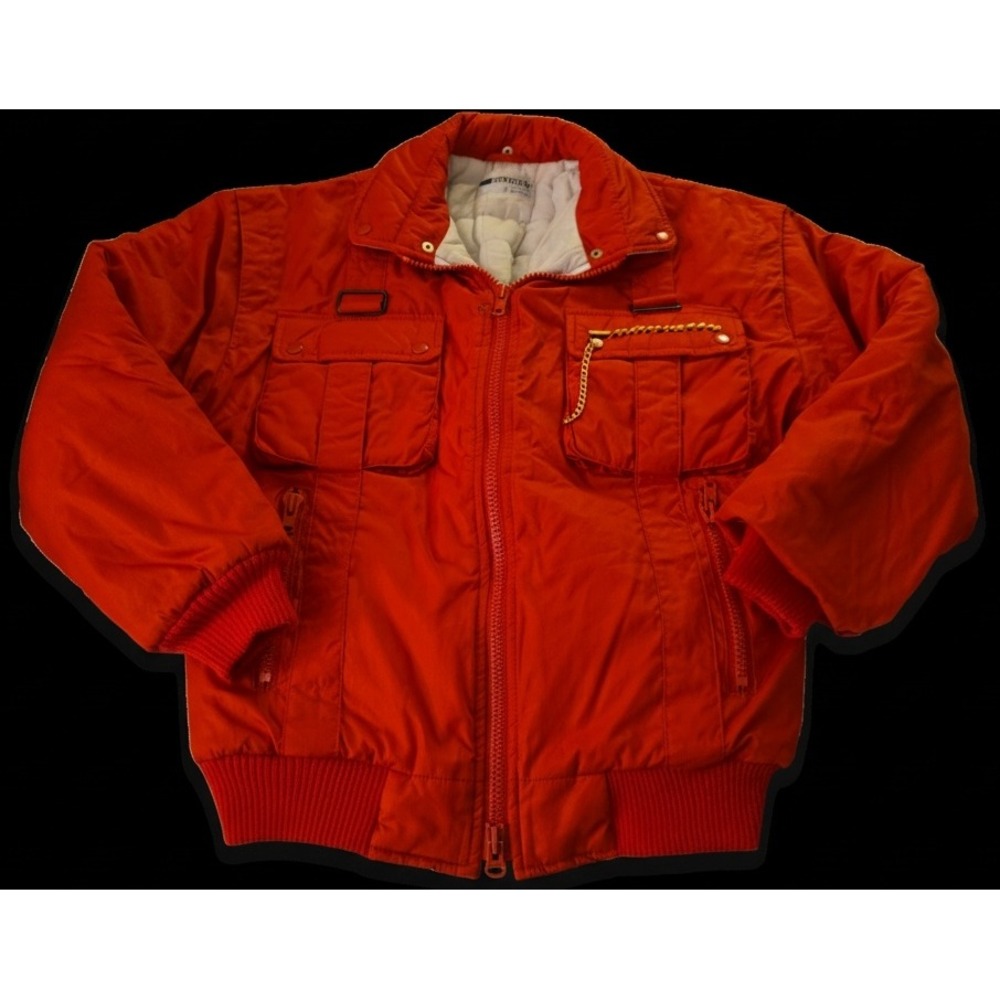 Vintage‎ 80s Red Corvette Quilted Racing Jacket Size Extra Small XS